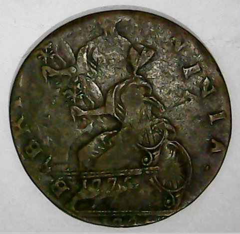 1775-British-Half-Penny-Double-Strike-Coin!